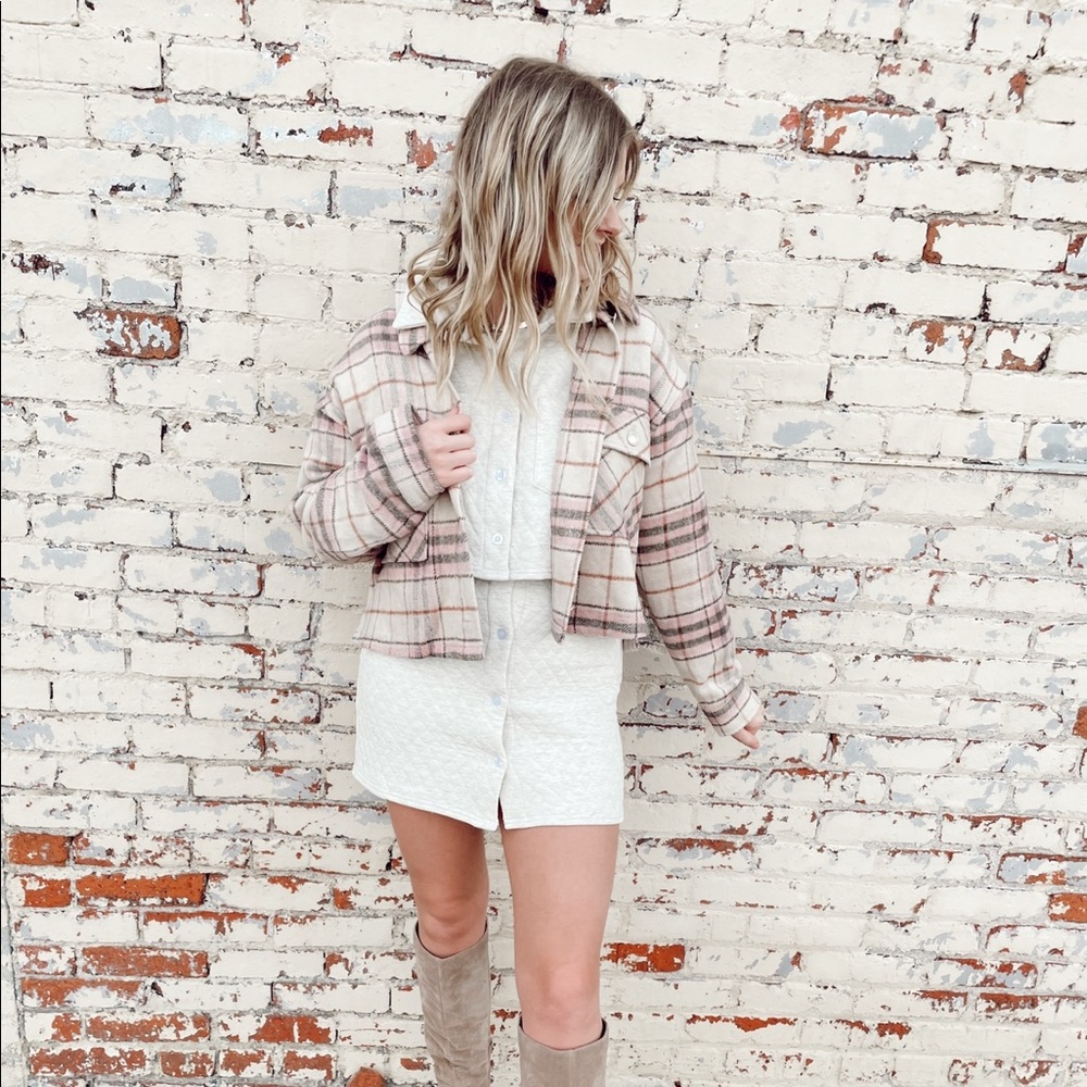 Pink Plaid Jacket